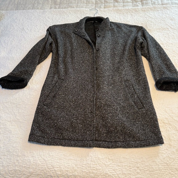 Eileen Fisher, Organic Cotton Terry, Stand Collar, Snap Front, Sz XS - Picture 1 of 4